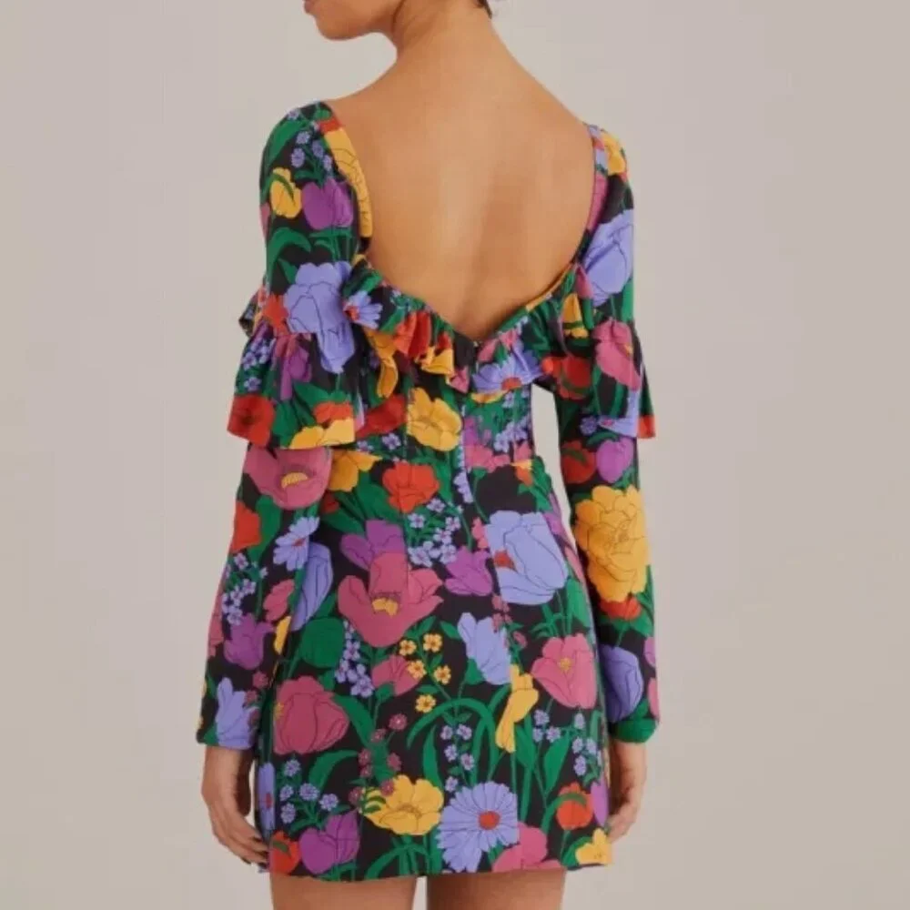 Farm RIO Long Sleeve Sweetheart Mini Dress - Picture 2 of 5